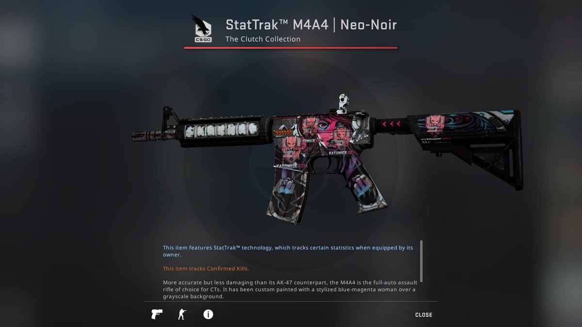 pETR on Twitter: "This ST BS M4A4 Neor just had 4x 3DMAX Katowice 14's applied! 💸 Stickers applied: ~$3,750 Waht do you guys think? 😳 https://t.co/UjqpAYNInM" / Twitter