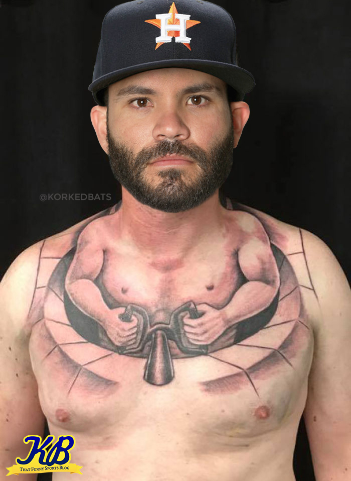 Korked Bats on X: "Starting to see why Jose Altuve didn't want anyone to see his tattoo. https://t.co/4MzuvmmBvs" / X