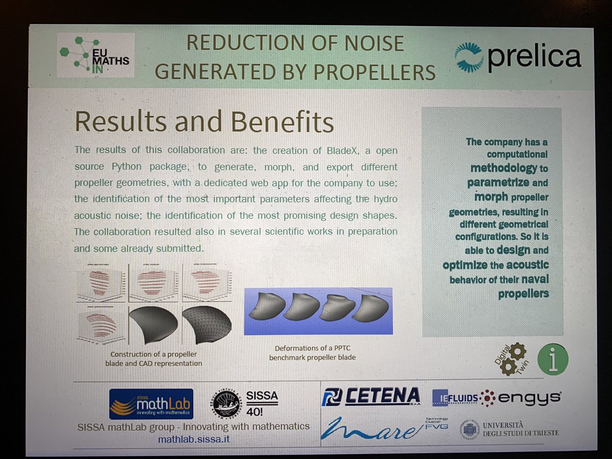 gianluigi_rozza's tweet photo. #eumathin #success #story #impacting on #industry and #society: @Sissaschool #mathlab within #project #prelica #por #fesr @regioneFVGit, #cetena #marefvg @engys_cae #iefluids @UniTwitTS
https://t.co/SjLb8gsRhK @rozzagroup @SMI2_CNR @ecmiindmath @EMSnewsletter @europainitalia https://t.co/0OGi6cJukI