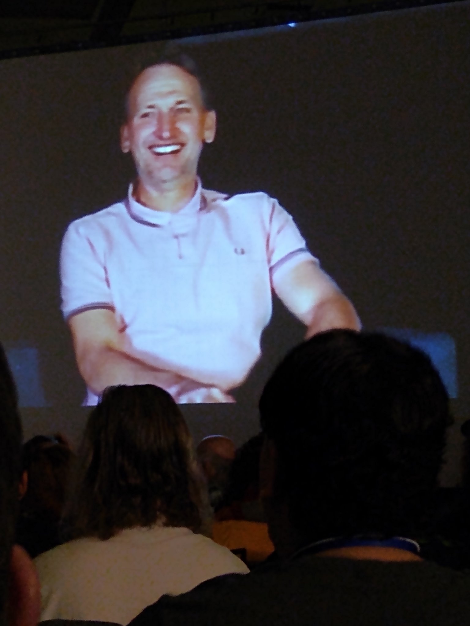 Christopher Eccleston\s face after a full ballroom sings him Happy Birthday. 