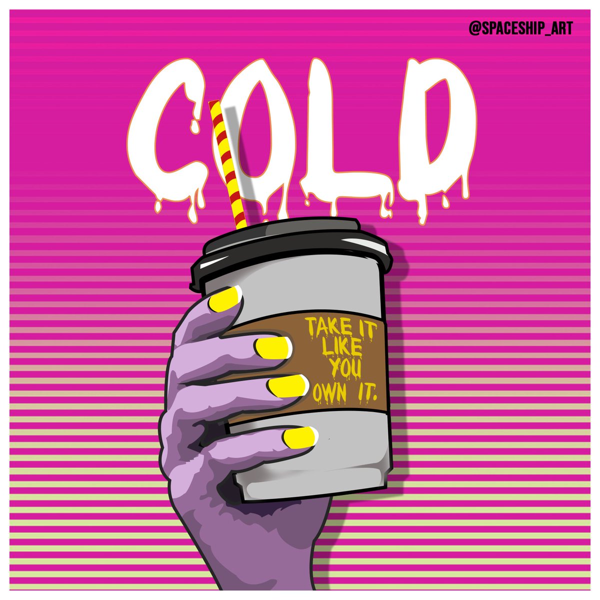 Jr_Wale_'s tweet photo. "COLD - TAKE IT LIKE YOU OWN IT '20"
Art Direction & illustration by me 🎨❤️
#artwork #collageart #collage #WeAreNigerianCreatives #wearenigeriancreatives #supportishighlyappreciated #collagecover #collagedesign #illustration #art #milkshake #cold #spaceship_art https://t.co/fTXWSQtOhW