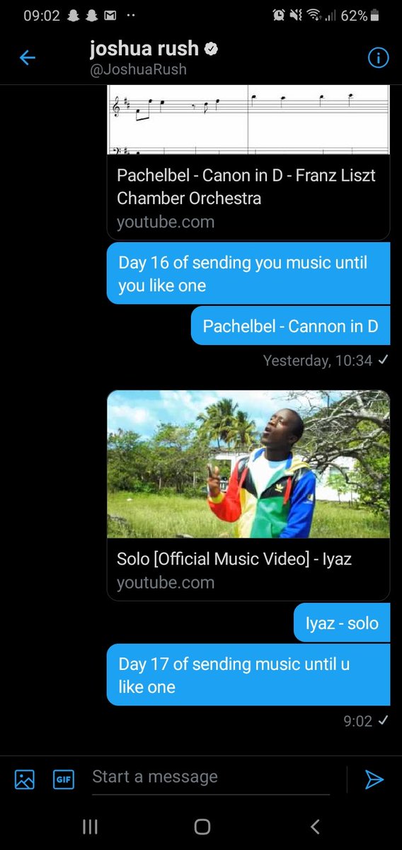 Day 17 of sending  @JoshuaRush music until he likes or responds Iyaz - solo