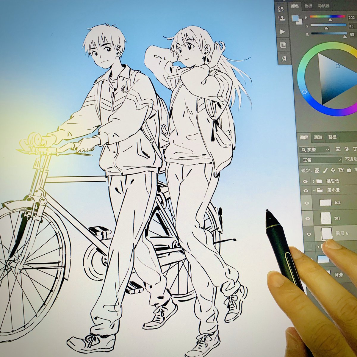 口袋巧克力on Twitter Time Flies 昨日青空 Crystalskyofyesterday 漫画 绘画 Photoshop Painting