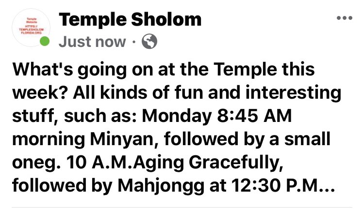 DWayever1's tweet image. #Monday Monday at Temple Sholom, 132 SE 11th Ave, Pompano Beach, FL 33060
954-943-6410