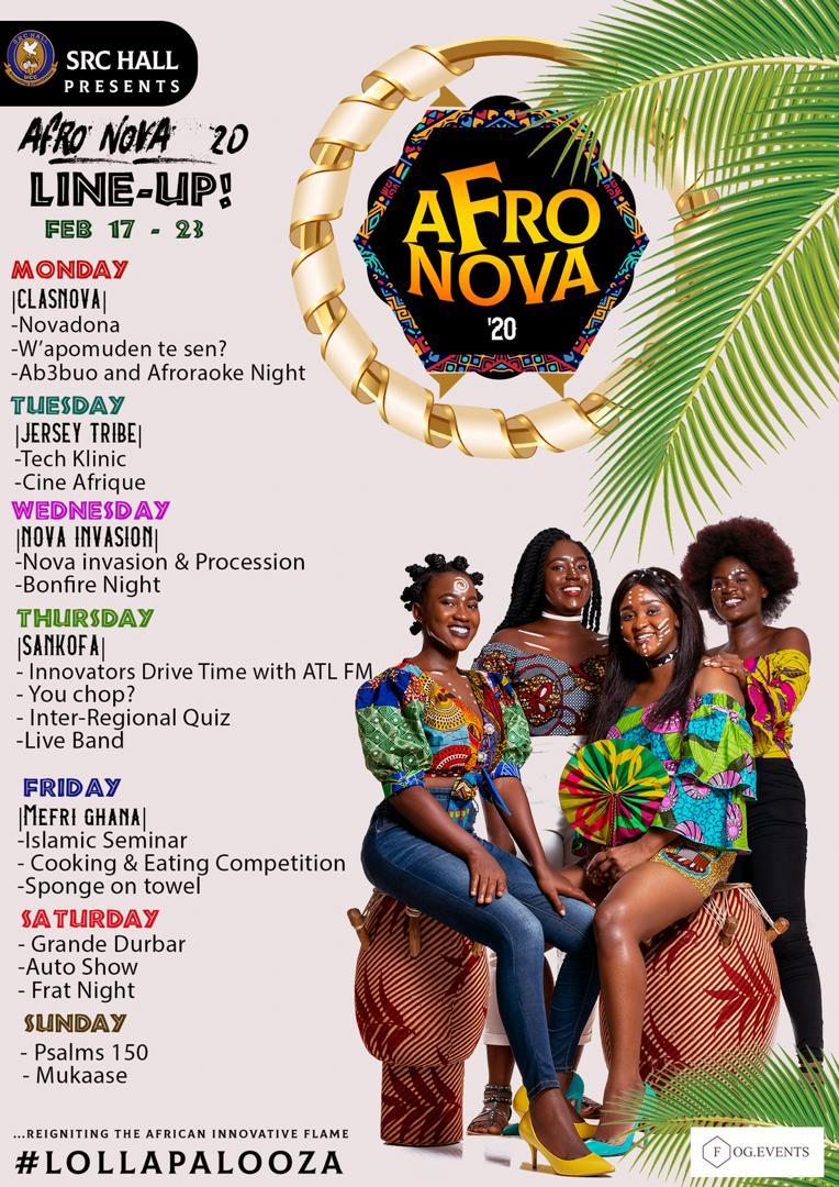 crypto101mining's tweet image. The Students’ Representative Council [SRC] Hall on the University of Cape Coast campus has scheduled its hall week celebration commencing from tomorrow to Sunday.
#AFRONOVA