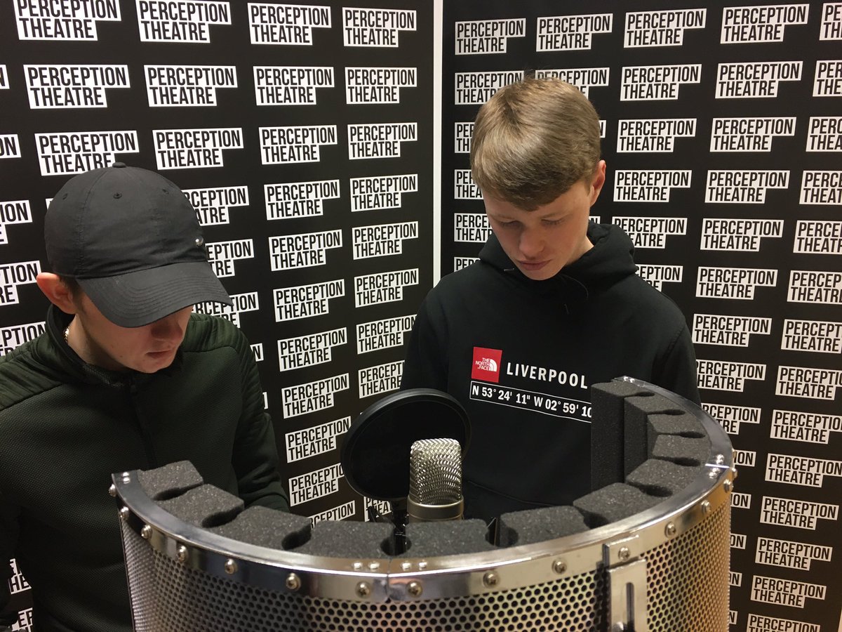 perceptheatre's tweet image. Great session today, doing some voice over work with the lovely Oliver and Scott, for our new, original play CUT! #originalscript #contemporarywriting #actors #voiceover #voiceacting #knifecrime #bladefree #knifefree #Liverpool