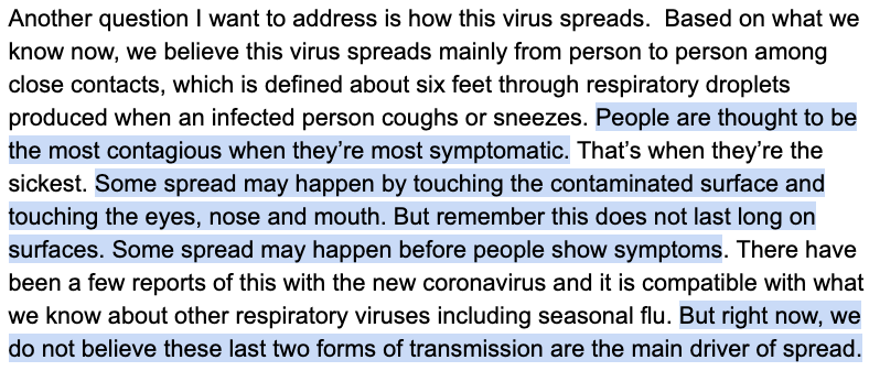 ImpliedValue's tweet photo. Virus is most contagious when there are symptoms.  Asymptomatic is possible but is not the main driver. https://t.co/HoFKZKDql5