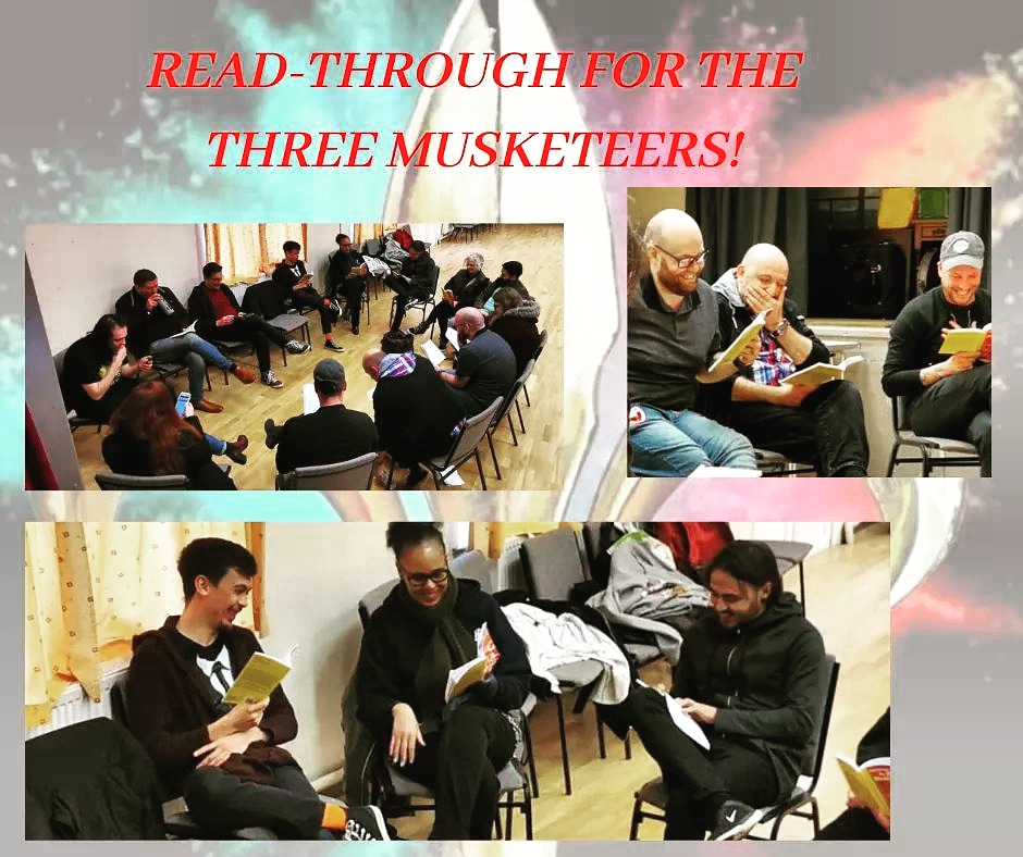 Blindeye_notts's tweet photo. Never a dull moment. Delightful read-through for the funny classic The Three Musketeers!

⚔️⚔️⚔️ #thethreemusketers #3musketeers #acting #readthrough, #actors #boningtontheatre #arnold #Nottingham #may #funny #comical #Theatre https://t.co/04CkwKnyhZ