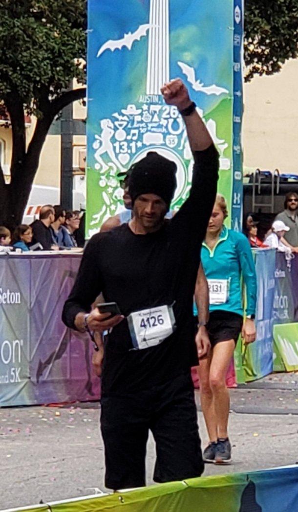 's tweet image. Congratulation on finishing your marathon @jarpad 😍👏👏
You are truly an inspiration. So proud of you😍
#austinmarathon 
#RunJaredRun