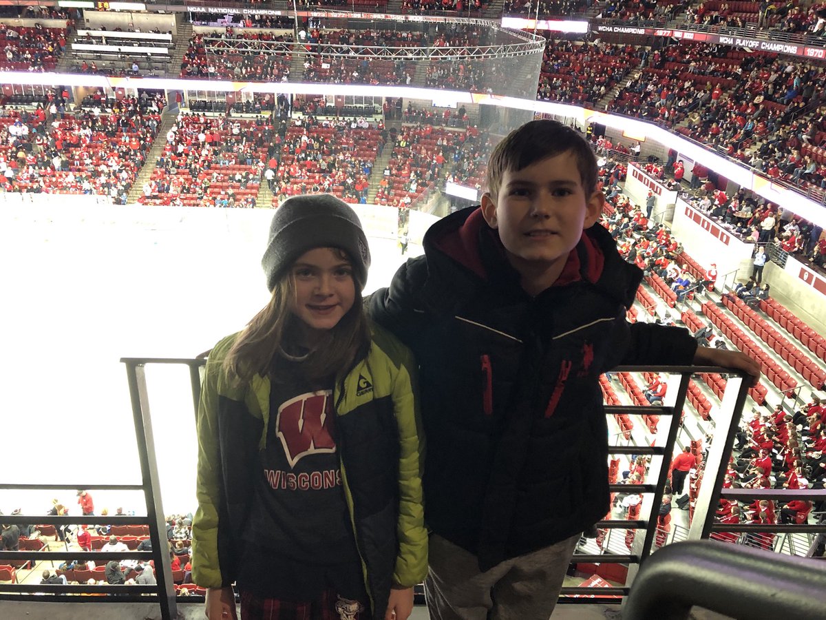 Cheering on the Badger women’s hockey team with great UW friends and colleagues! #OnWisconsin