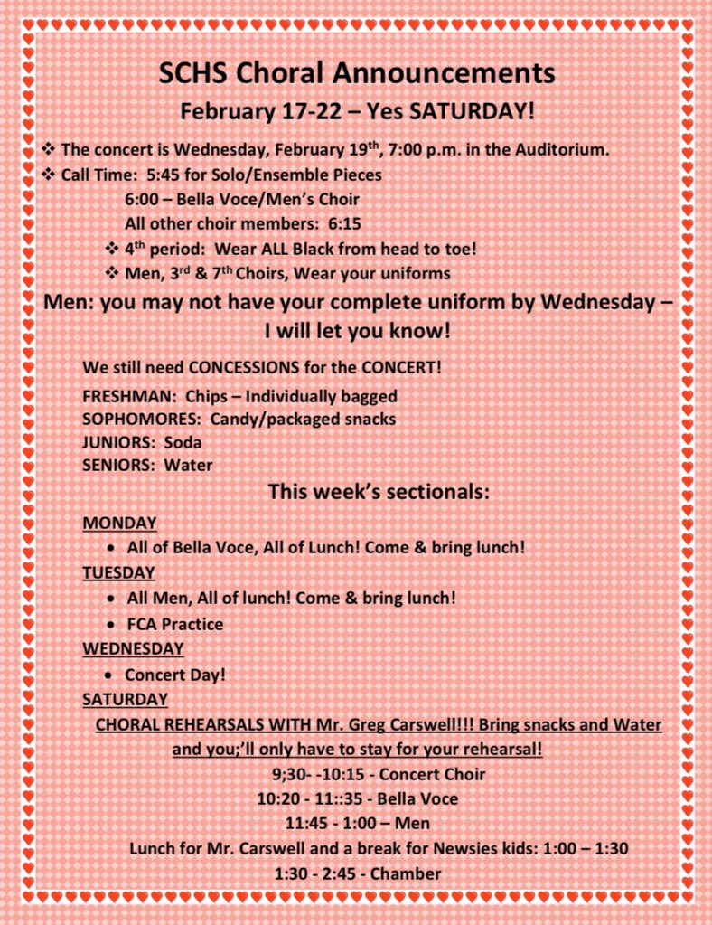 stcsings's tweet photo. This week’s announcements! https://t.co/CVuRfSgCfp