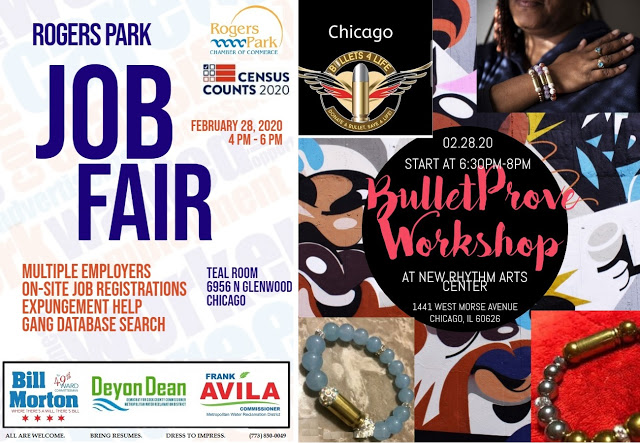BulletProve Workshop and Rogers Park Job Fair on 2/28/2020 conta.cc/2UYl66e