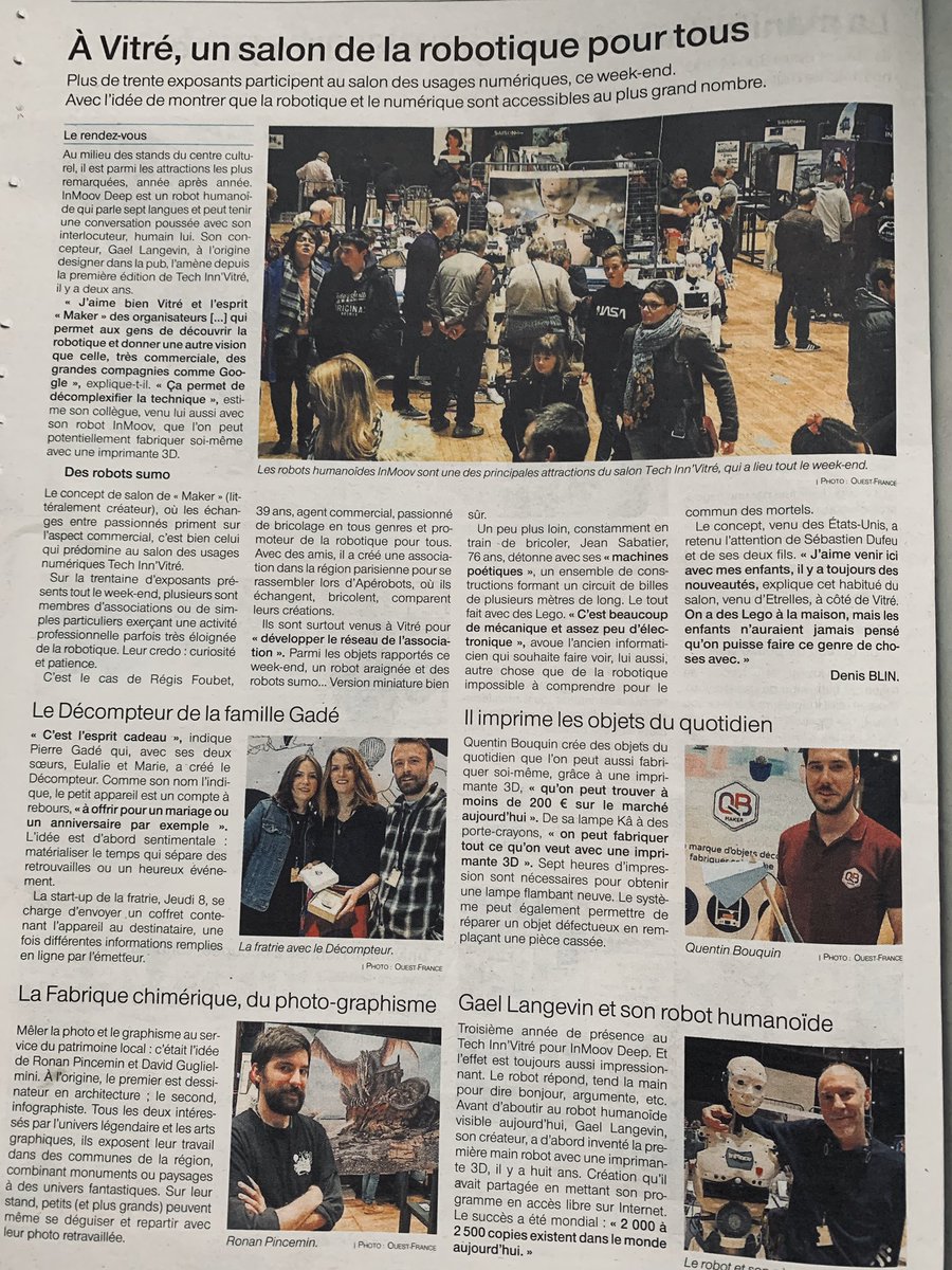 decompteur's tweet photo. Fin du salon Tech Inn'Vitré 2020 ! Trois jours formidables, des rencontres incroyables... @Makemefamily @lefivebzh @MaceRobotics @enableFrance @Wikimedia_Fr @framboise314 @Fablabenkit @OSM_FR @InMoov... et tous les autres ! https://t.co/pqzmeXu0XN