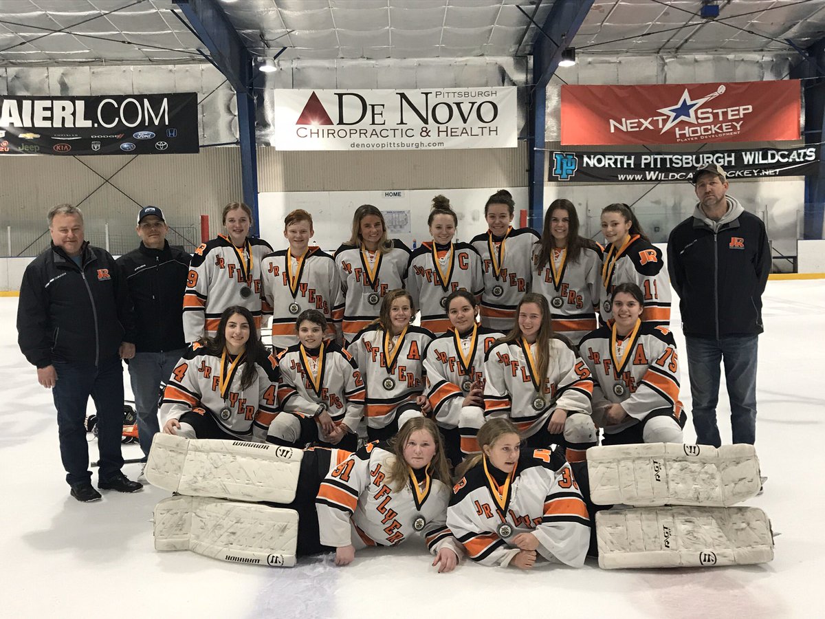 SCSGirlsHockey's tweet photo. The 14U silver medal in the 2020 Steel City Girls Invitational goes to the @jrflyers_girls in an epic battle that was decided in OT. Congratulations and thanks for coming to the #SCGI2020 We hope to see you next time! https://t.co/pOIkniYPLd