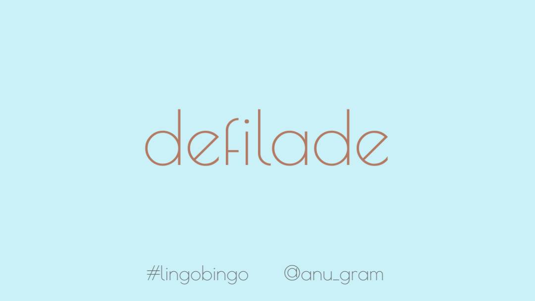 Learned a new word today!'Defilade': the arrangement of defensive fortifications against enemy fireI'm reading a fast paced space opera with lots of space battles, and that's my source #lingobingo