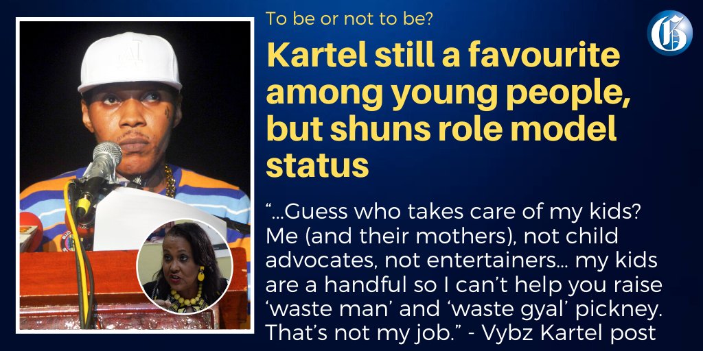 JamaicaGleaner's tweet photo. Incarcerated deejay Vybz Kartel, real name Adidja Palmer, blasted Jamaica’s Children’s Advocate Diahann Gordon Harrison for her views in a Gleaner article published on January 27, 2020. Read more here: https://t.co/kNh2CNcc1k #Eprobe https://t.co/ZMvKPJ4dSa