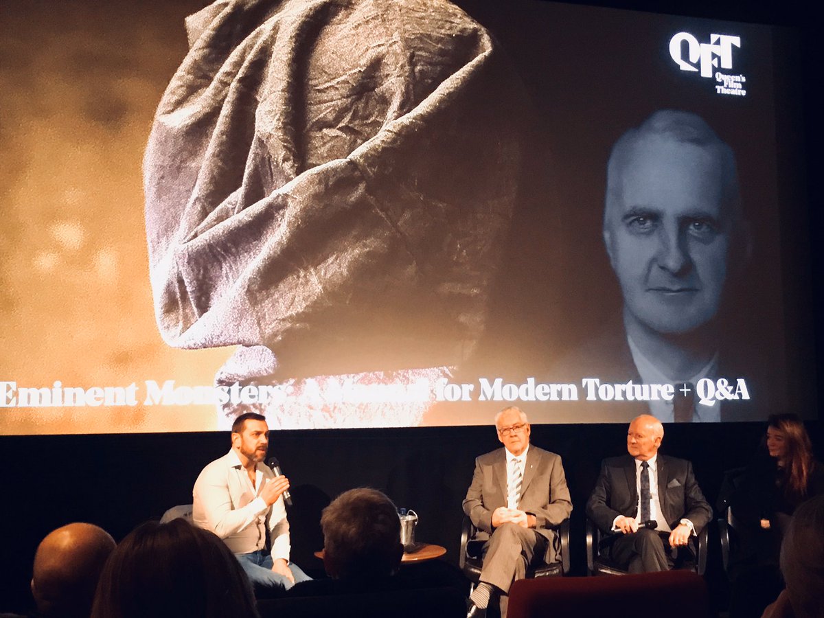 For anyone concerned about the use of #torture by govts around the world, go see @EminentMonsters -a harrowing but important film. The 1978 #ECHR decision in the #hoodedmen case was used by the #CIA to justify its interrogation techniques & continues to have serious ramifications