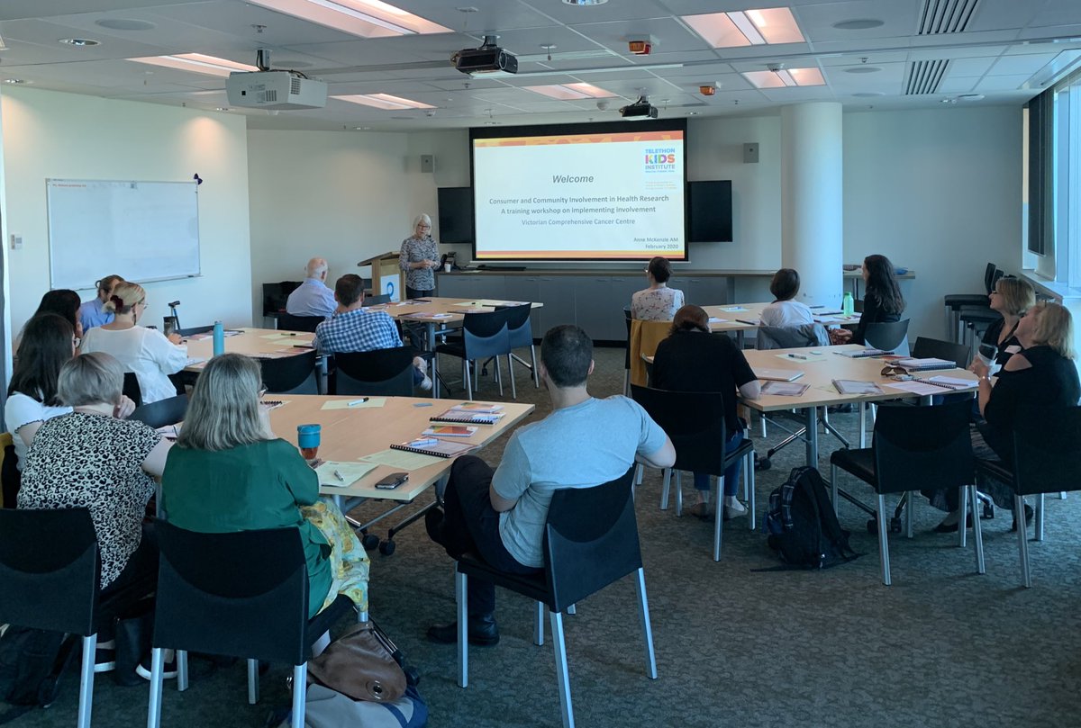 @AnneMckenzieAM @telethonkids running another wonderful involving consumers in research workshop @ONJCancerCentre for @VicCompCancerCr. #consumerinvolvement #research #consumers