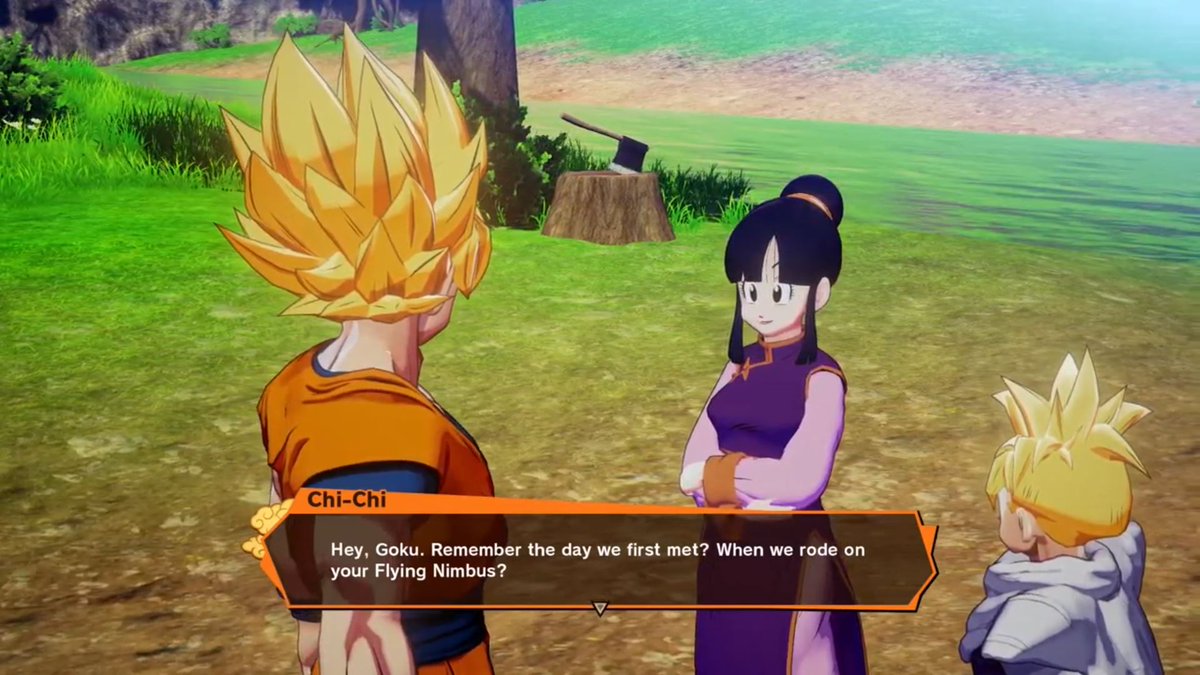 PlagueOfGripes's tweet photo. Kakarot adds a scene:

ChiChi plans a picnic, recalls Goku fondling her on the flying nimbus (this happened), gets heated. Her son notices, wingmans out. This is meant to imply when Chi Chi conceived Goten, before the Cell Games. In her dad's car.

Final Flash scene was cut tho. https://t.co/sOf4bNStAf