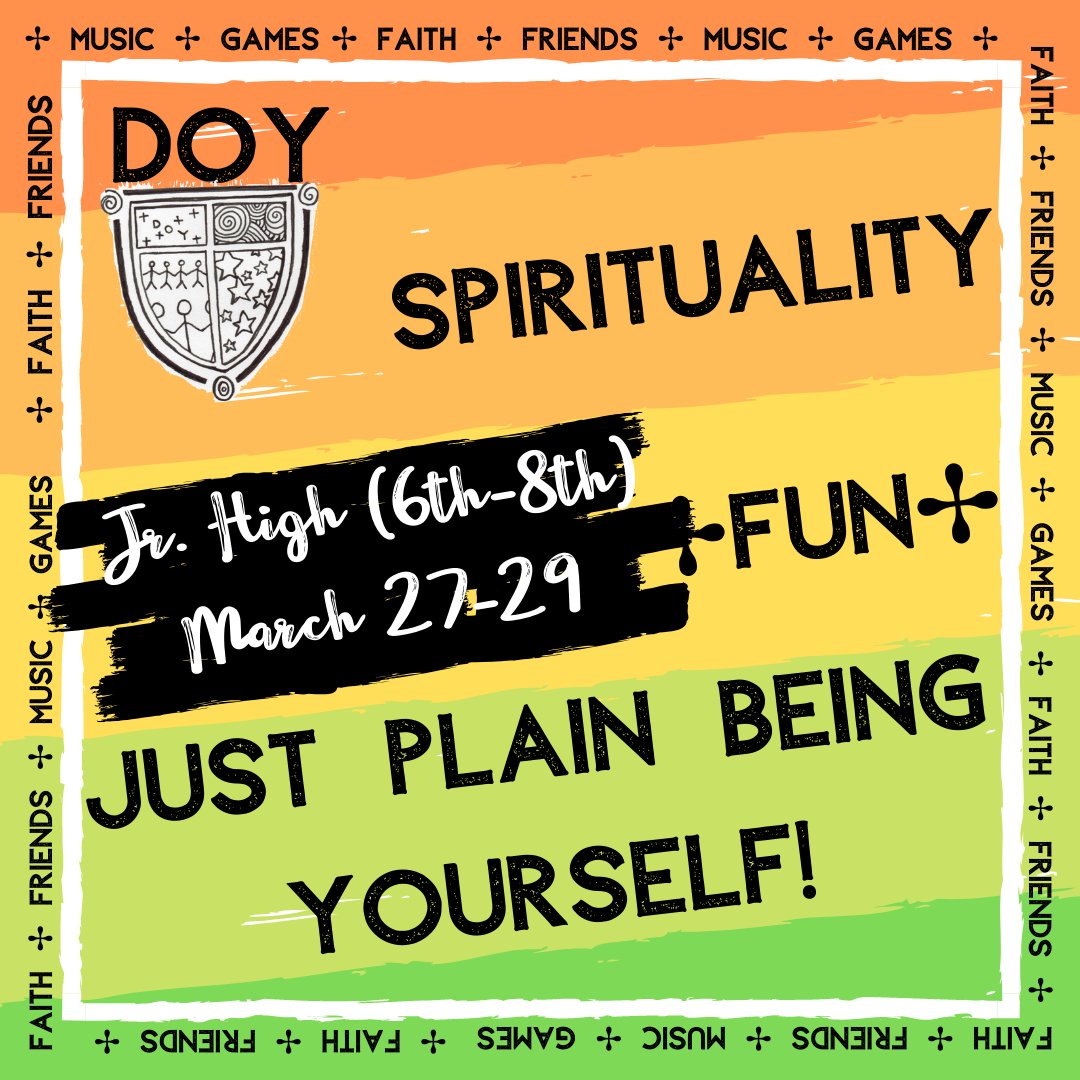 A Division of Youth (DOY) weekend retreat is full of spirituality, fun, getting messy, and just plain being yourself. Each semester has a unique theme, and is packed with faith, friends, music, games, and fun!  Sign-up today!  DioMSYouth.org