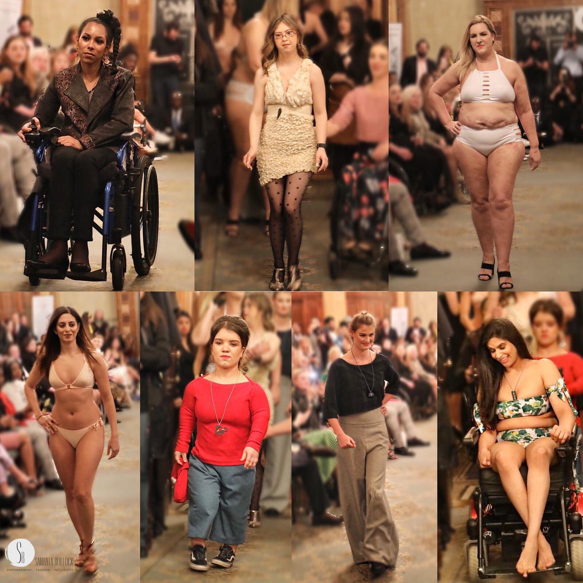 SAMABULLOCK's tweet photo. Highlights of SB fashion show this weekend. #LFW We believe in a diverse world with more equality. If you also belive please share our message. #fashionforall https://t.co/68H1vwJhuT