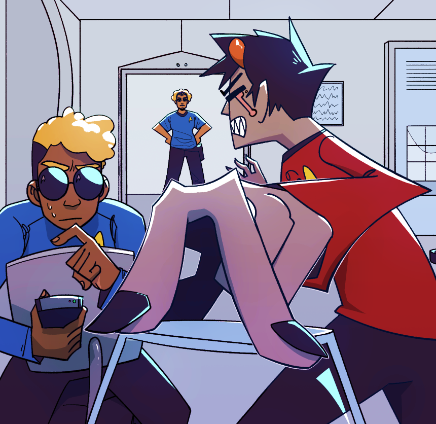 theswordwizard's tweet photo. finally startrekstuck lives... in my piece for @CrossoverStuck ! 
#homestuck https://t.co/CeA54SYnk8
