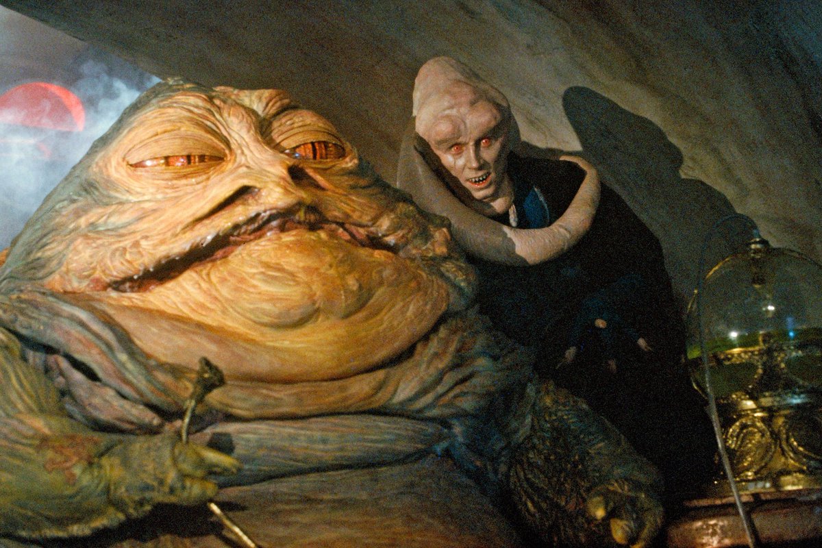 1. Although oft-repeated, I personally have checked every piece of Jabba the Hutt concept art & maquette in the Lucasfilm archive, verified by archivists in the Lucas Museum collection, and no fez-wearing Jabba art has turned up.  @PhilTippett, can you verify?MYTH BUSTED?