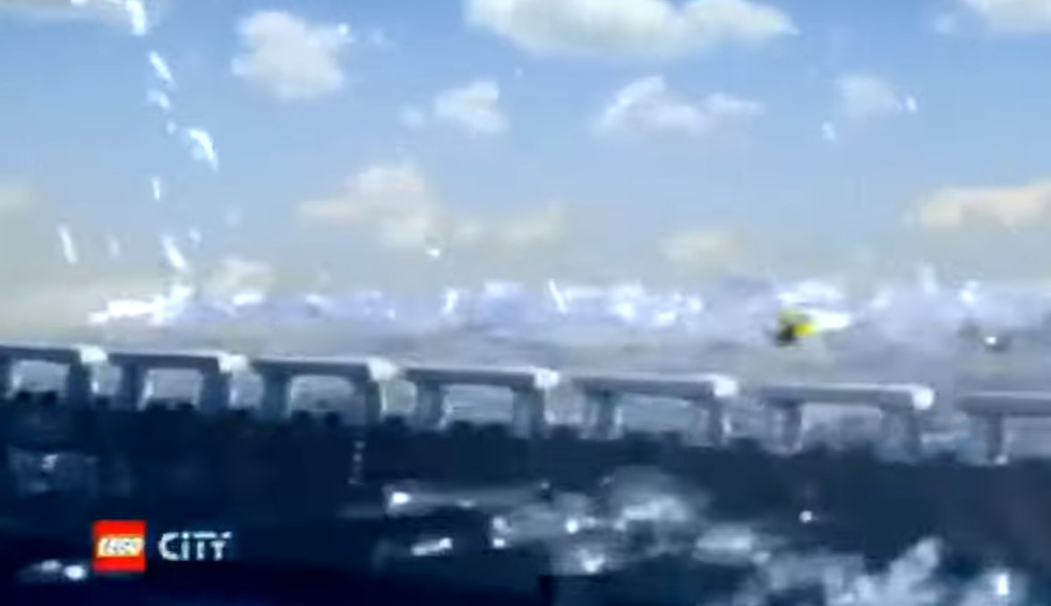 also, it seems that lego city police has a history of excessive force, as in their police boat commercial they use a giant wave created by their boat to throw a group of prisoners into the harbor