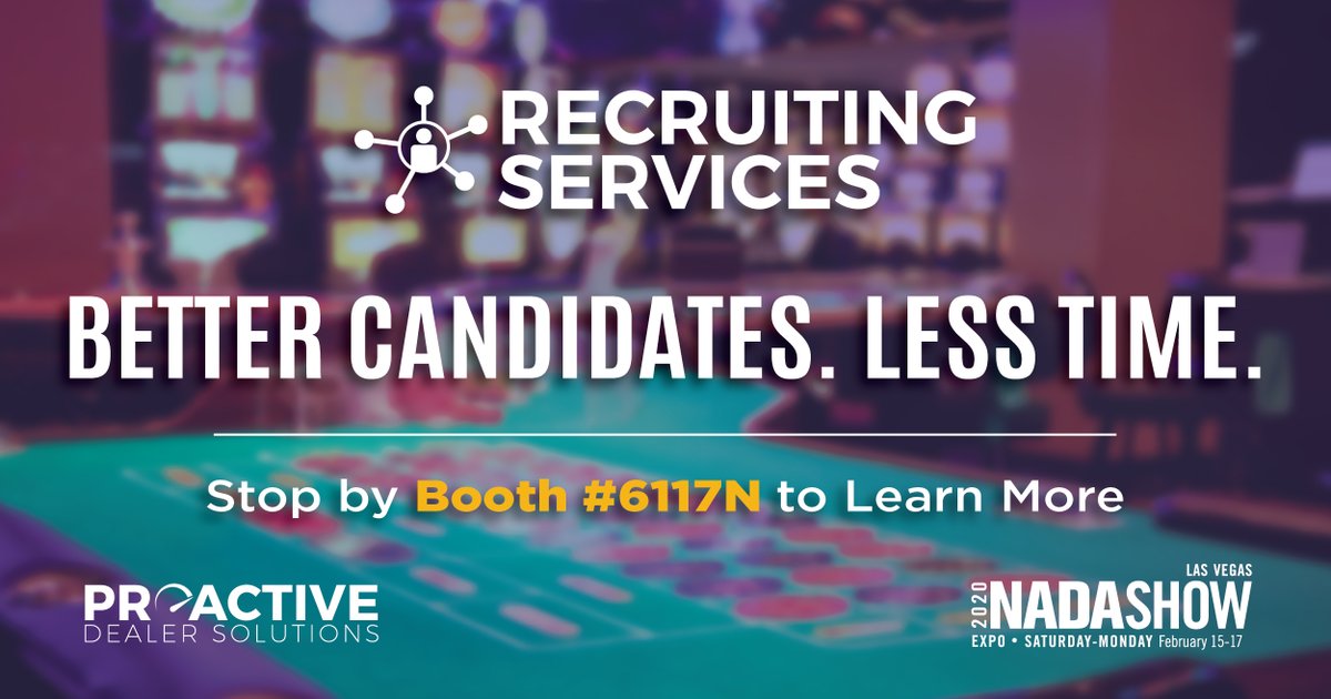 proactive_pds's tweet image. With an extensive database at our disposal &amp;amp; a dedicated recruiting team, we are committed to quickly staffing your dealership w/ quality candidates.
Join us at #NADA2020 Booth 6117N. #TheBDCExperts #PDSRecruiting #Automotive #AutomotiveTechnology #AutoDealers #AutomotiveIndustry