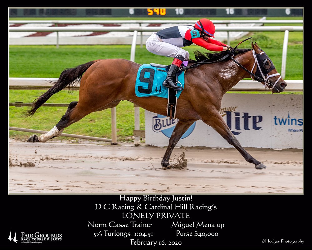 NormCasse's tweet photo. Happy to win this for my FloridaBama family, Coach @D_Lev23 and my Uncle Justin who celebrated his Birthday today with us at the @fairgroundsnola @_MIGUELMENA_ https://t.co/tnaLMICTdM