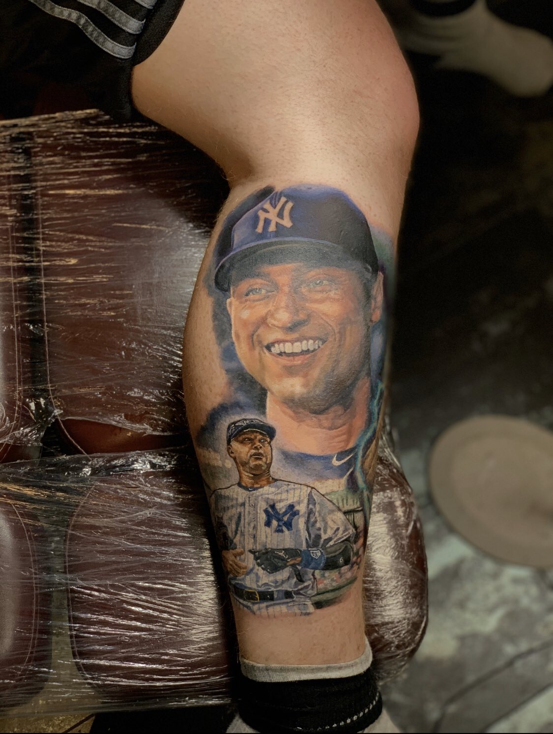 Zack Wunderlich on X: Finished up this tattoo yesterday!! @Yankees  #DerekJeter #re2pect  / X