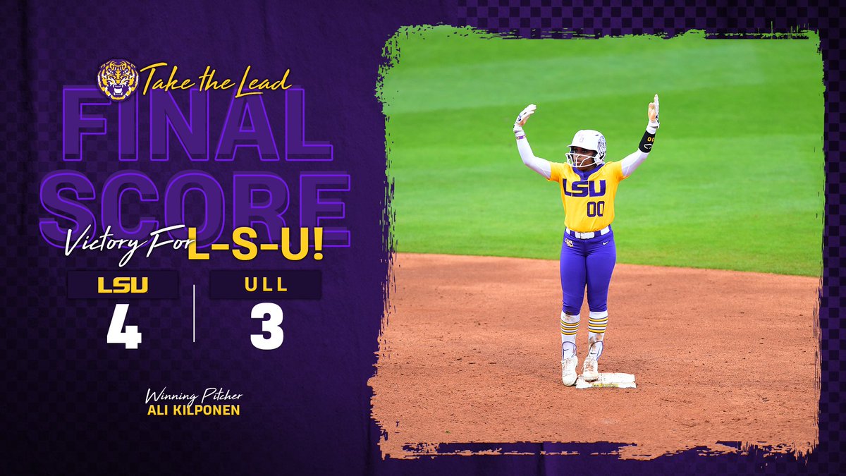 LSUsoftball's tweet photo. L-S-U! 

#TakeTheLead https://t.co/JmjXMTgEkg