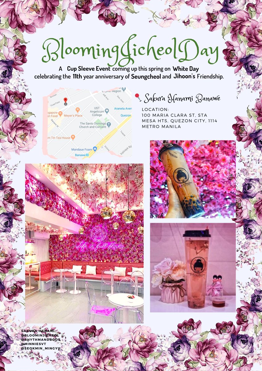 bloominjicheol's tweet photo. 𝓗𝓪𝓹𝓹𝔂 𝓐𝓷𝓷𝓲𝓿𝓮𝓻𝓼𝓪𝓻𝔂 𝓙𝓲𝓬𝓱𝓮𝓸𝓵🌷

Don't know how to get to Sakura Hanami in Banawe, Quezon City? 

No worries Carats💎✨
Here are directions that would hopefully help you get to our location. See you guys. 💘

#BloomingJicheolDay🌸
#지철아_마지막_봄까지_행복해라 https://t.co/HrxnqUe7dv