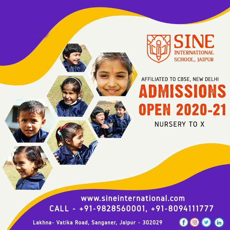 SineIntSchool's tweet photo. Admissions for classes from Nursery to Xth are open now. Parents who are interested to get their kids admitted, please call or message through +91-09828560001 and +91-8094111777.
#SINE #SineSchool #SineInternation #CBSESchool  #CBSESchollInJaipur #EnglishMediumSchoolInJaipur https://t.co/xsN2t9KWtK