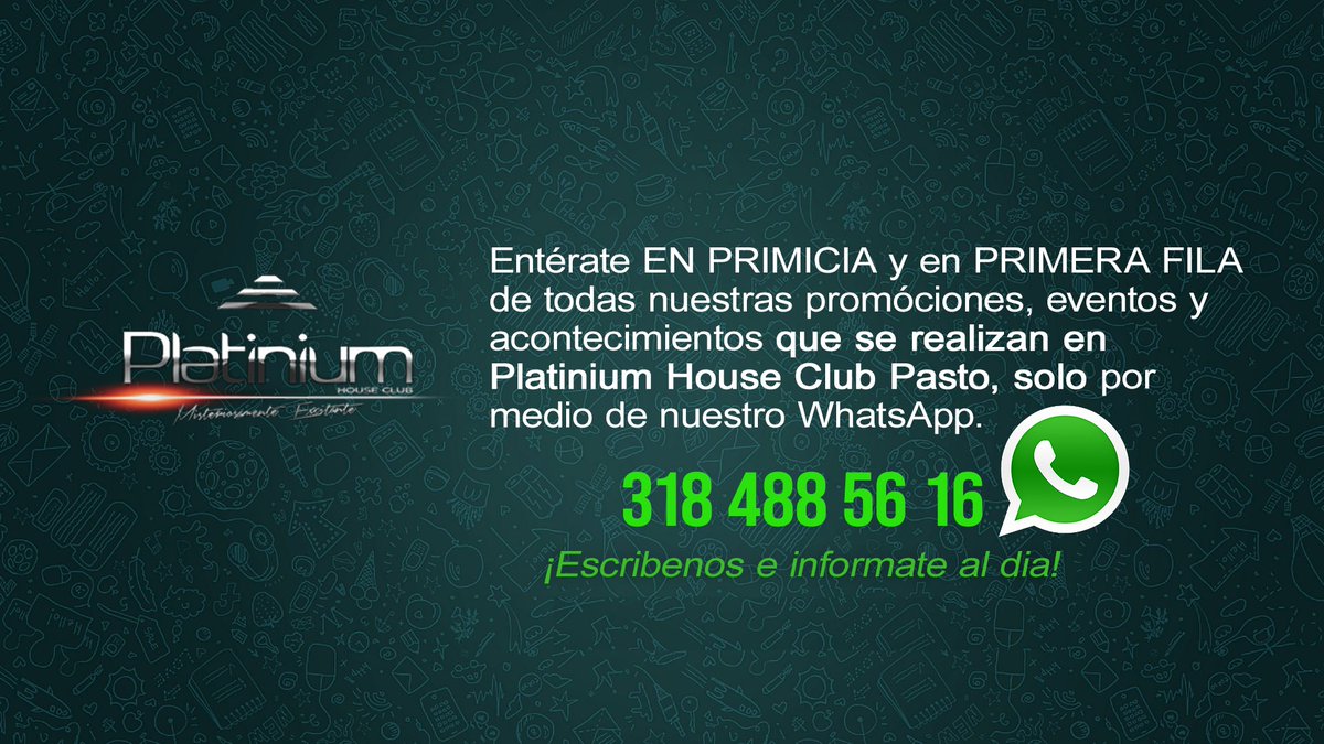 Si deseas asistir a nuestros eventos Swinger, escríbenos al Whatsapp con las letras SW al 3184885616 y te mantendremos informad@ de las fechas para asistir.
Próximamente NUESTRO PRIMER EVENTO SWINGER.