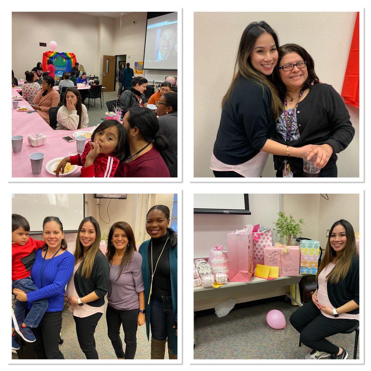 LibrarianDenise's tweet photo. A few pics from @LHuynhHMQ ‘s baby shower- we can’t wait to meet little Maddyn! #HMQContent #HMQSupport @HolmquistES https://t.co/gVZDfmrH7k