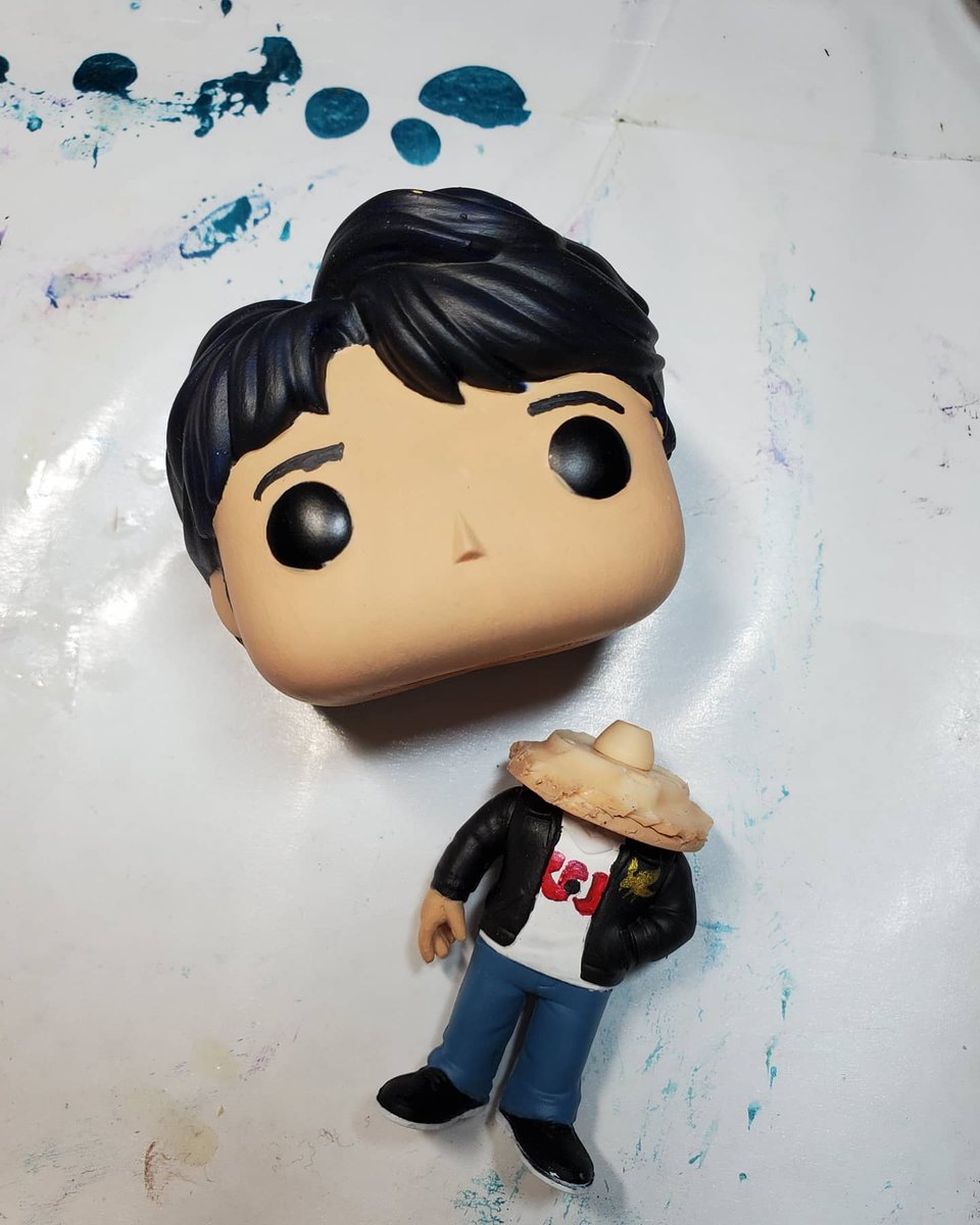 hellafunkoerin's tweet photo. almost finished w my custom @stevenkwlim funko! 😂 rly pleased with how the @wearewatcher logo came out! all that's left is to attach head to body and apply a sealant coat! #stevenlim #watcher #subscribetowatcher #customfunko #customfunkopop #funkopop #funko #buzzfeedworthit https://t.co/thqv8wKO6l