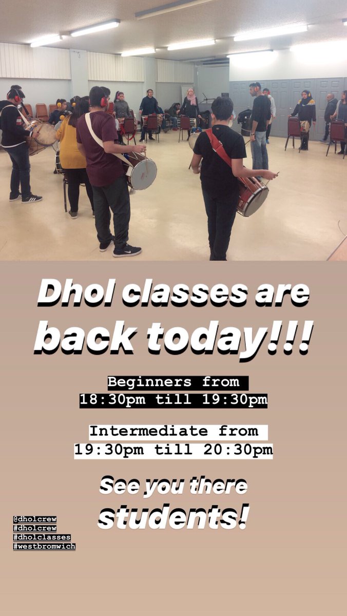 DholCrew's tweet photo. #DholCrew #Dhollessons #Dhol #Dholi #Dholis #DholClasses #Indiandrumming #MondayMotivation #Mondays #MondayMorning #MondayThoughts https://t.co/qy3xCps4pj