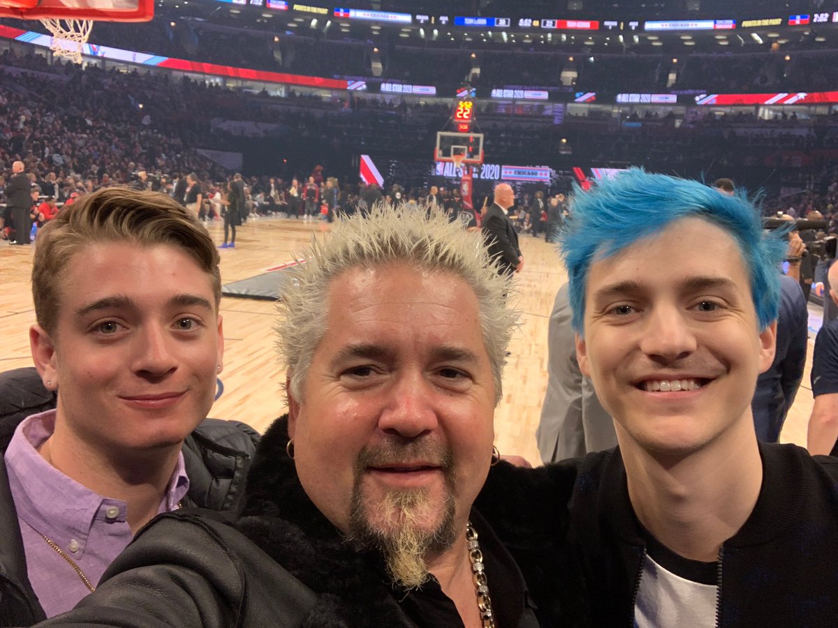 GuyFieri's tweet photo. This @NBAAllStar Game is off da
hook! @julesfieri @Ninja https://t.co/B411EU8tee