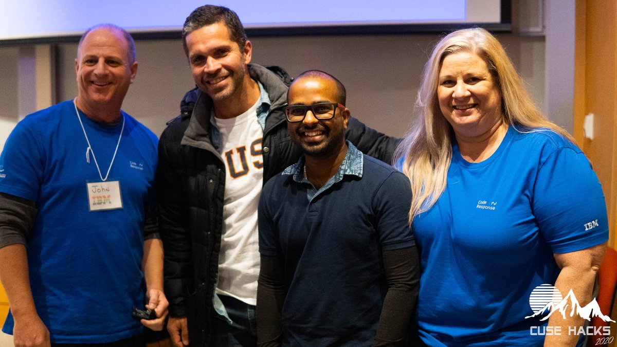 CuseHacks's tweet image. The three winners of @IBMDeveloper sponsored category! #CuseHacks2020