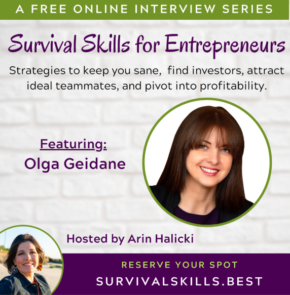 OlgaGeidane's tweet photo. Join this incredible FREE series, and see my interview with Arin Halicki, Entrepreneurial Coach as we discuss #suvivalskills for entrepreneurs: https://t.co/fvy1BDrS1z
#entrepreneur #mindset #buildwealth #pivot #leadership #avoidburnout #lessonslearned #wisdomandwealth
#coach https://t.co/57qj19mWPM