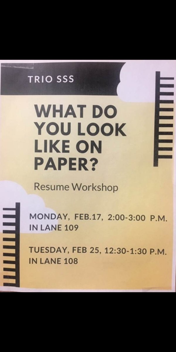 Come out tomorrow afternoon for resume help!