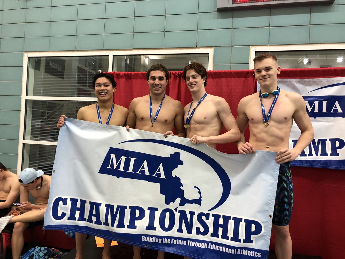 RobPearl8's tweet photo. Congrats to our winter 2020 @MIAA033 200yd freestyle relay champions @nashobaAD @TaraBBennett11 #gameonmiaa https://t.co/IBhuXdFQZ1