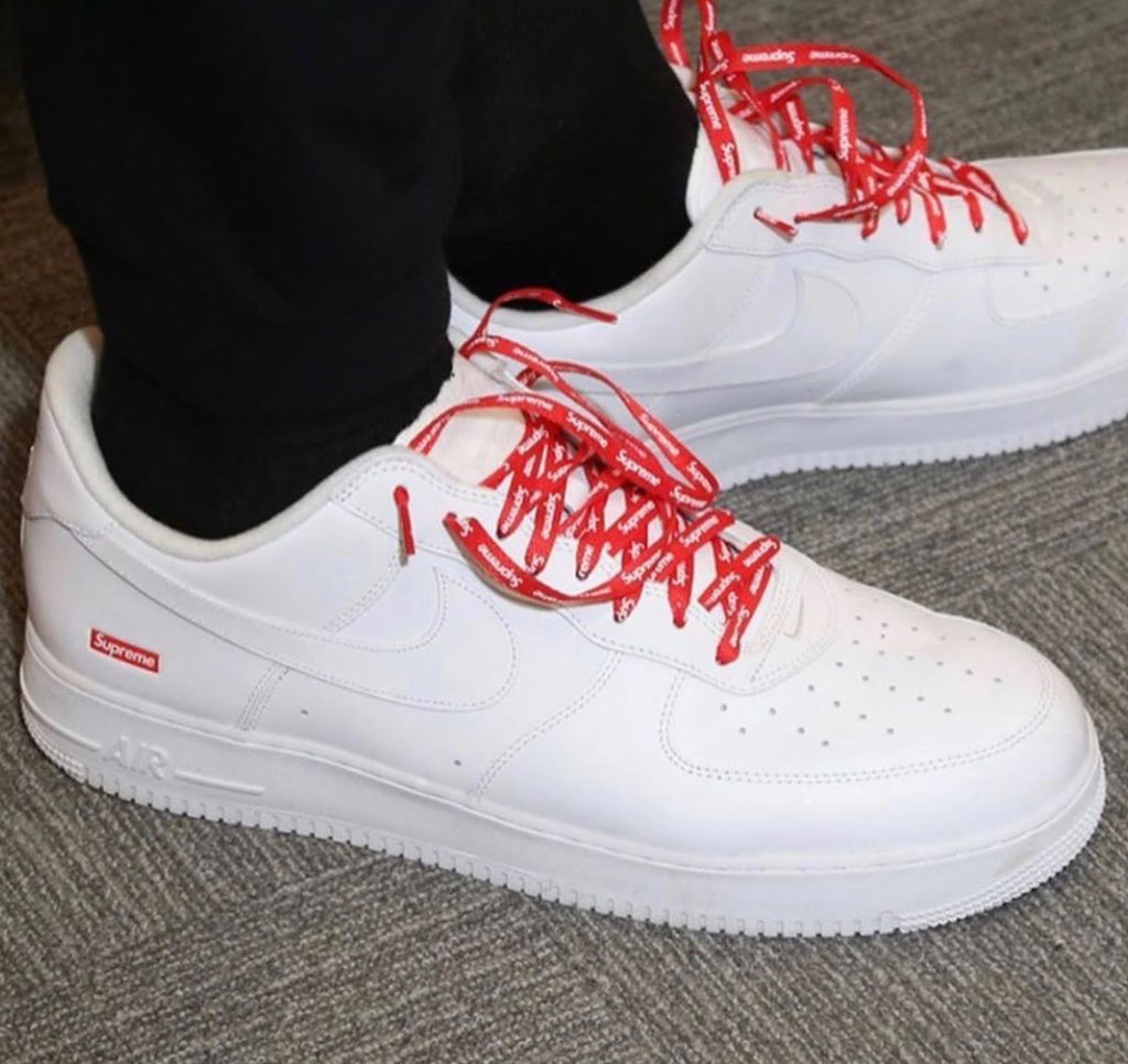 supreme air force 1 red laces