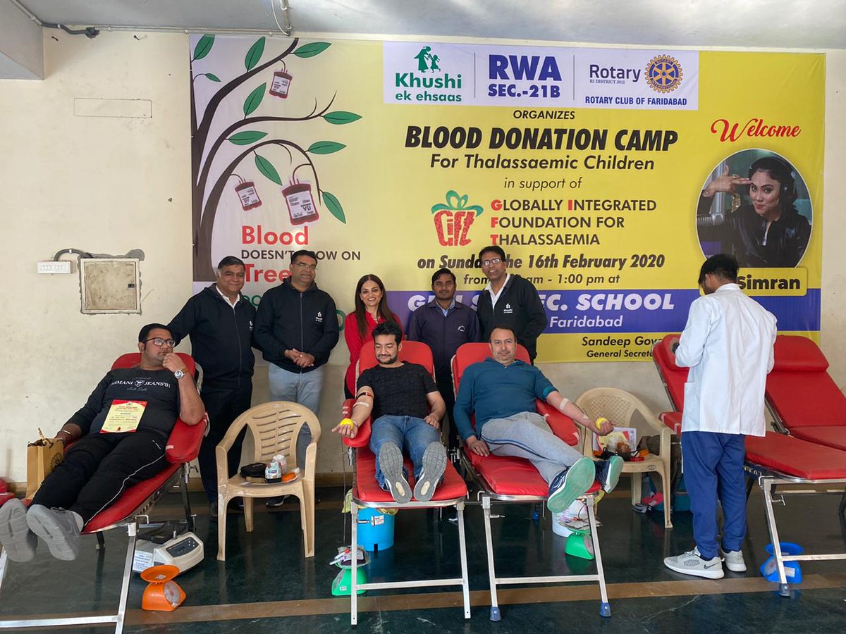 Gbnsrsecschool's tweet photo. Voluntary Blood donation camp was organised at GBN SR SEC school 21-D in association with Khushi - Ek ehsaas , RWA 21-B And Rotary club of
Faridabad in support of Globally Integrated Foundation for Thalassaemia.
Giving the gift of life.
#blooddonation #smilegifters #savealife https://t.co/n6YYN5iecN