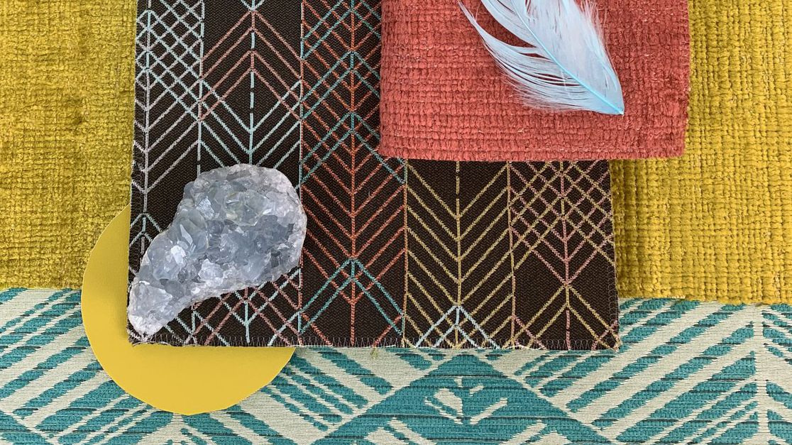 BurchFabrics's tweet photo. Rather than competing, these bold acid yellows, clear ocean blues, and ripe guavas work in harmony with one another creating an unexpected yet decidedly hip palette. https://t.co/inWIvAs3zP