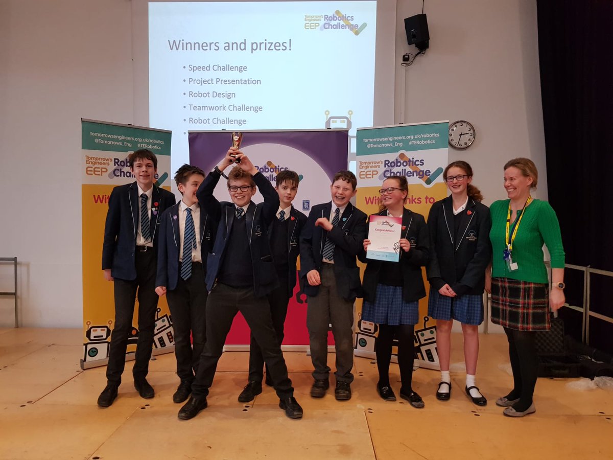 bydesigngroup's tweet photo. Congratulations to Fridays #TERobotics finalists @GlenmoorAcademy 🤖🏆
We'll see you at the finals at the @BigBangFair!
@RT6thForm @Tomorrows_Eng @raisingrobots @RoyalAirForce @networkrail @RollsRoyceUK https://t.co/lK03G0RaNg