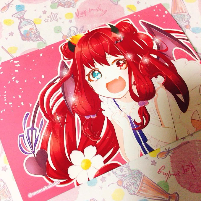 ネットプリント見本です☺️
通常の写真サイズです。
バレンタインイラストの千歳ちゃんとロアちゃんの間のハートの文字表記が変わっていますが、他はデザイン変更なしです☺️ 
