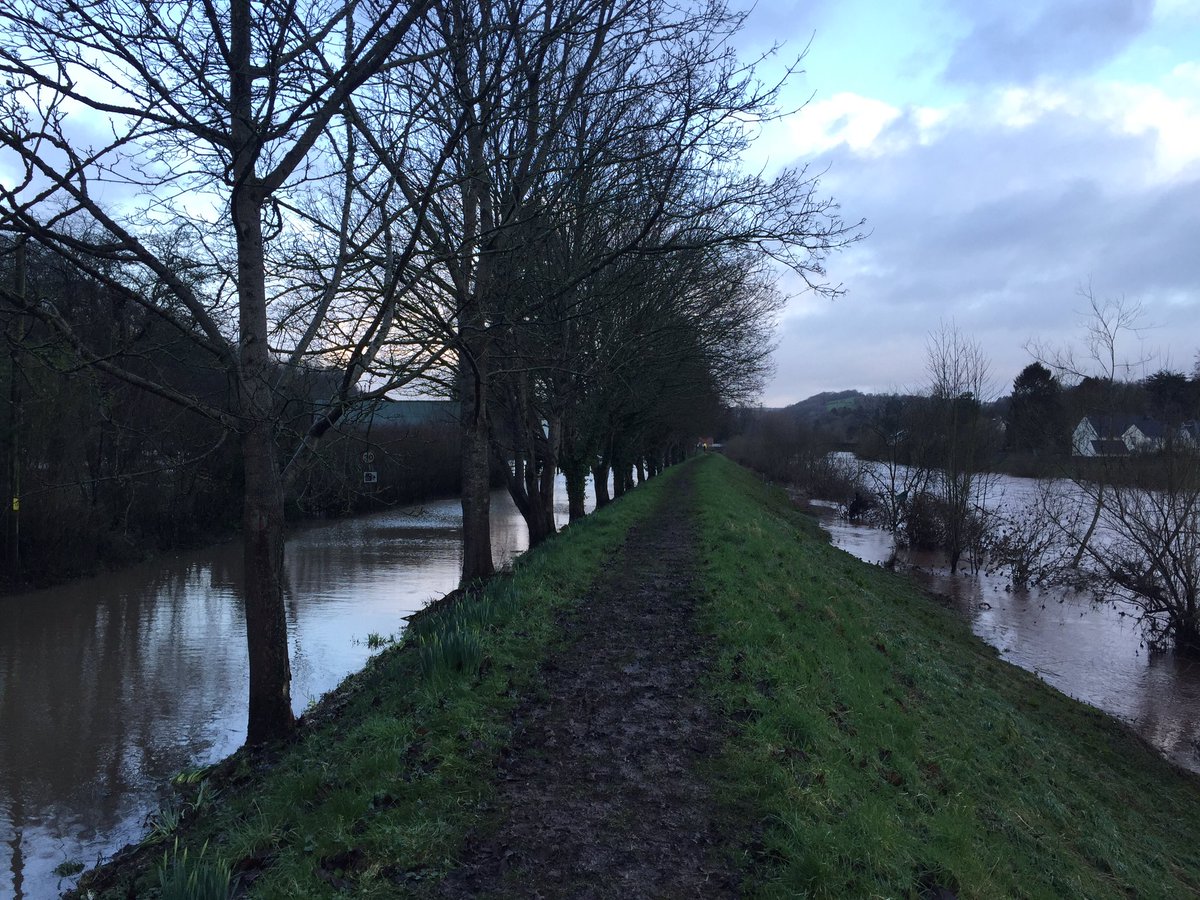myworkingweek's tweet photo. Journey to work to Usk @coleggwent, this morning was very trying after #stormdennisuk. Devastating scenes. The road from Newport to Usk is unsurpassable at Llanbadoch church for bus service 60 @NewportBus https://t.co/O7VnpNbQEV