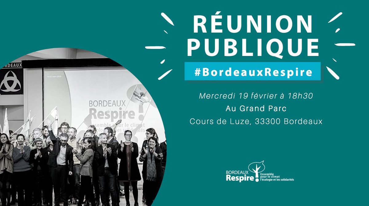 PierreHurmic's tweet photo. Rendez-vous ce mercredi au Grand Parc 🗓📌 Venez à la rencontre de la liste #BordeauxRespire 🌳 
#Bordeaux #Bordeaux2020 #MunicipalesBordeaux https://t.co/WVoCuyL9Hg